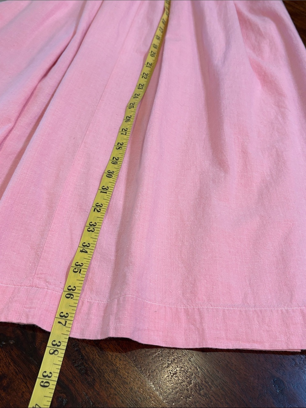 Vintage Ralph Lauren Blue Label Pink Cotton Pleated Maxi Skirt size 4 *As-Is* - Picture 13 of 16